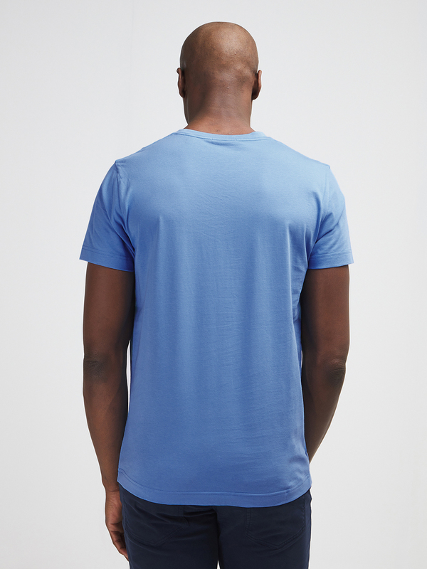 GANT Tee-shirt Basic Mini Logo Brod Bleu Photo principale