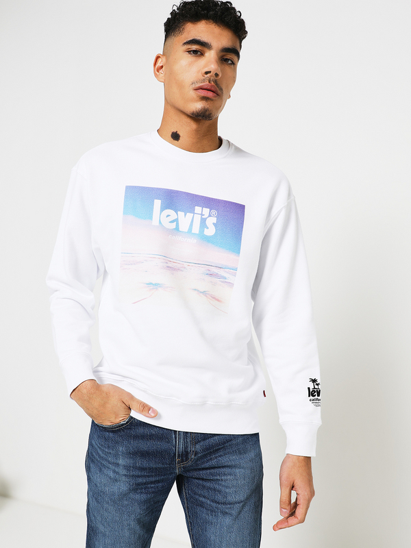 LEVI'S® Sweat-shirt Logo Et Motif Placé Blanc