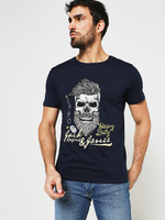 JACK AND JONES Tee-shirt Skull Bleu marine