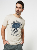 JACK AND JONES Tee-shirt Skull Beige