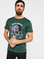 JACK AND JONES Tee-shirt Skull Vert