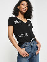 IKKS Tee-shirt Message Rock En Coton Noir