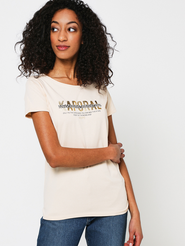 KAPORAL Tee-shirt Avec Logo Foïl Et Léopard Rose