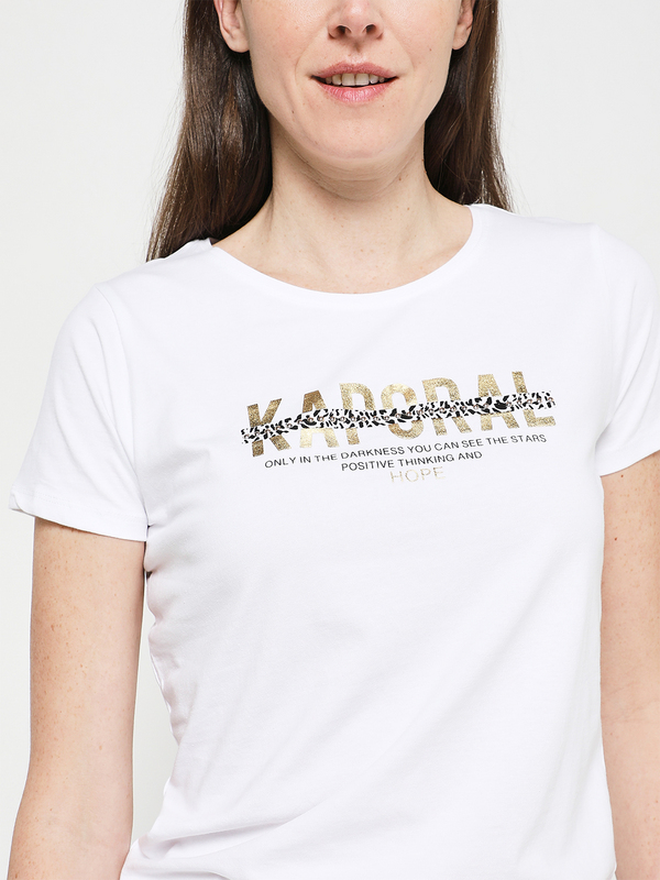 KAPORAL Tee-shirt Avec Logo Fol Et Lopard Blanc Photo principale