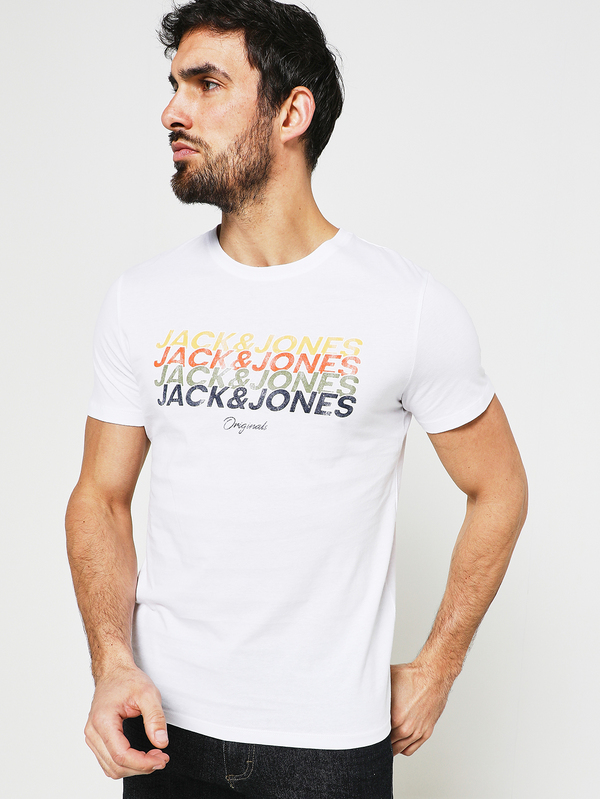 JACK AND JONES Tee-shirt Logo Color Blanc Photo principale