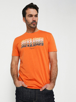JACK AND JONES Tee-shirt Logo Color Orange