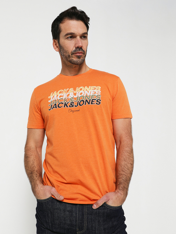JACK AND JONES Tee-shirt Logo Color Orange Photo principale