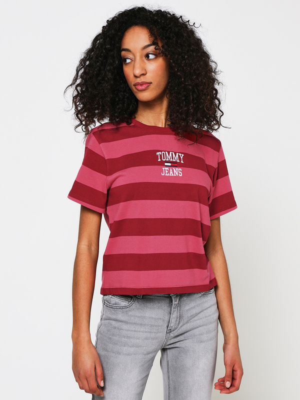 TOMMY JEANS Tee-shirt Ray Logo Brod Rouge Photo principale