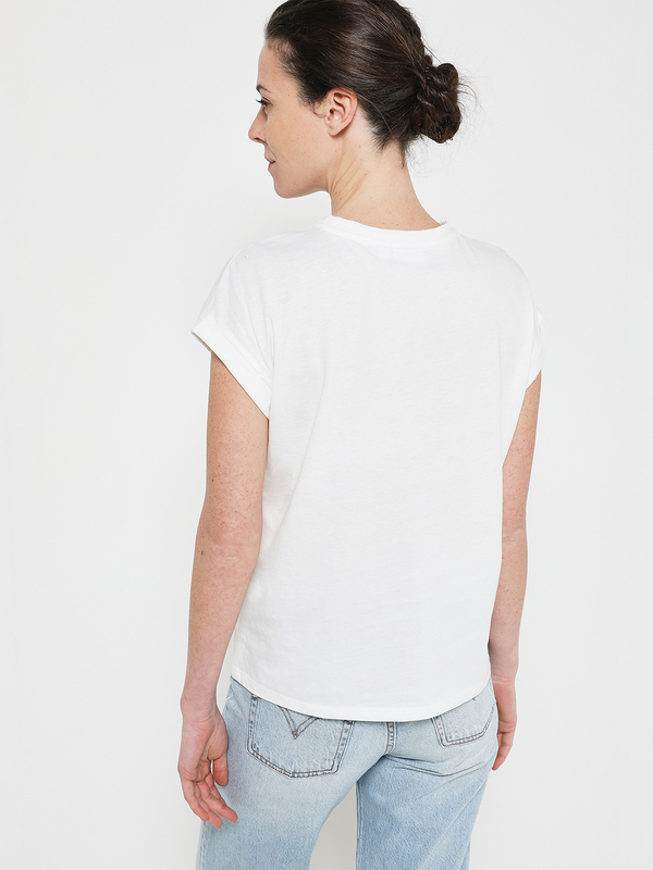 VILA Tee-shirt Manches Courtes Motif Cœur Blanc Photo principale