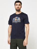 JACK AND JONES Tee-shirt Logo Floral Bleu marine