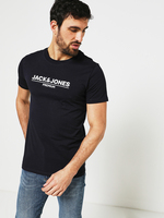 JACK AND JONES Tee-shirt Logo En Relief Bleu marine