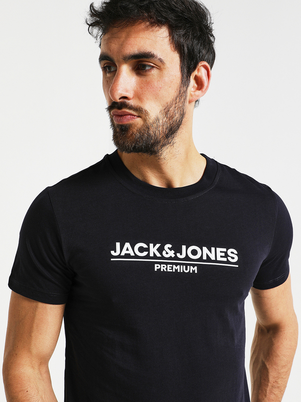 JACK AND JONES Tee-shirt Logo En Relief Bleu marine Photo principale