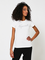 KAPORAL Tee-shirt Logo Paillet Blanc