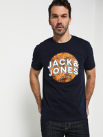 JACK AND JONES Tee-shirt Logo Feuillage Bleu marine