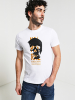 KAPORAL Tee-shirt Imprim Skull En Coton Blanc