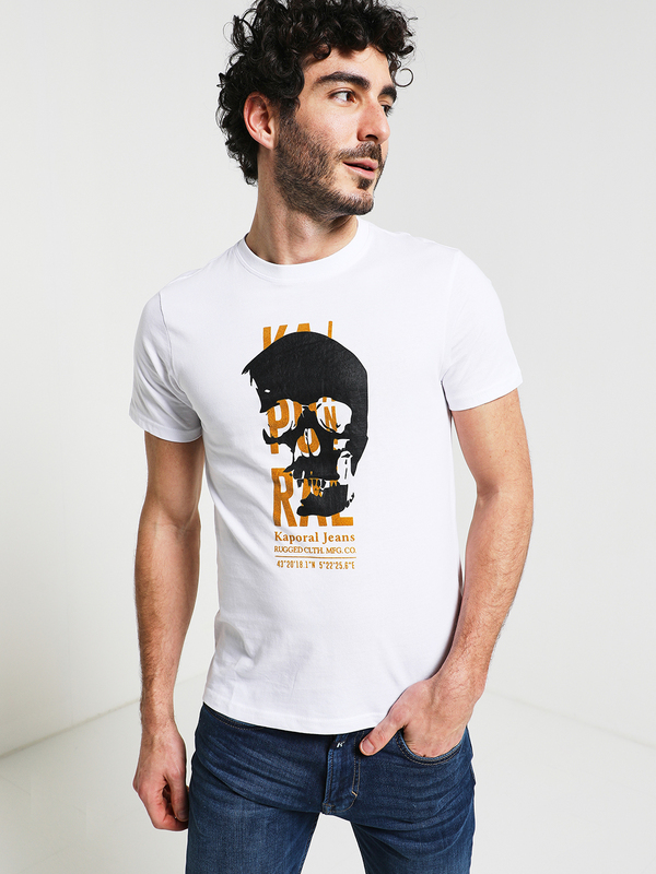 KAPORAL Tee-shirt Imprim Skull En Coton Blanc Photo principale