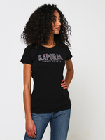 KAPORAL Tee-shirt Logo Fleuri Noir