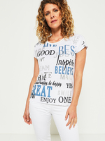 CHRISTINE LAURE Tee-shirt Messages Blanc