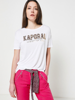 KAPORAL Tee-shirt Motif Lopard Blanc