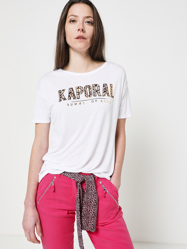 KAPORAL Tee-shirt Motif Lopard Blanc Photo principale