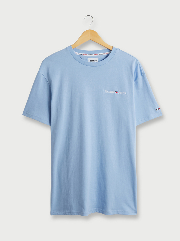 TOMMY JEANS Tee-shirt Signature Brodée Bleu ciel