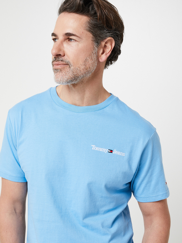 TOMMY JEANS Tee-shirt Signature Brode Bleu Photo principale