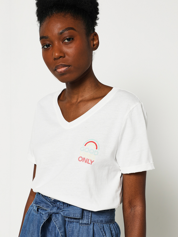 ONLY Tee-shirt Only Blanc