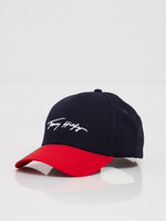 TOMMY HILFIGER Casquette Baseball Bicolore Logo Brod Rouge
