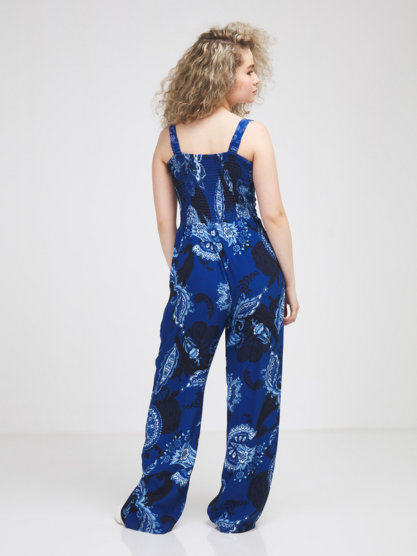 DESIGUAL Combi-pantalon Imprime Bleu fonc Photo principale