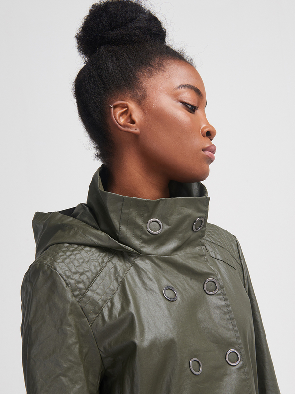ONE STEP Manteau Impermable  Capuche Vert Photo principale