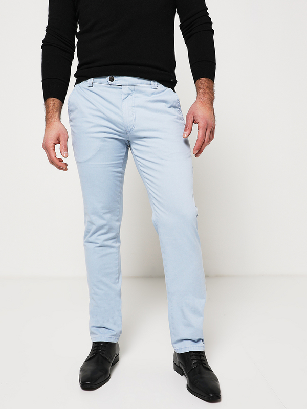 MEYER Pantalon Chino En Coton Bleu ciel Photo principale
