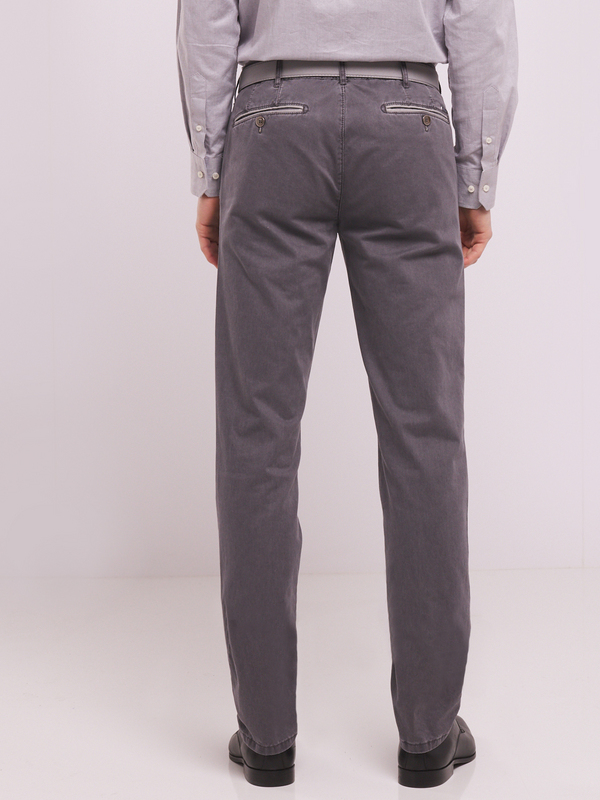 MEYER Pantalon Chino En Coton Gris Photo principale