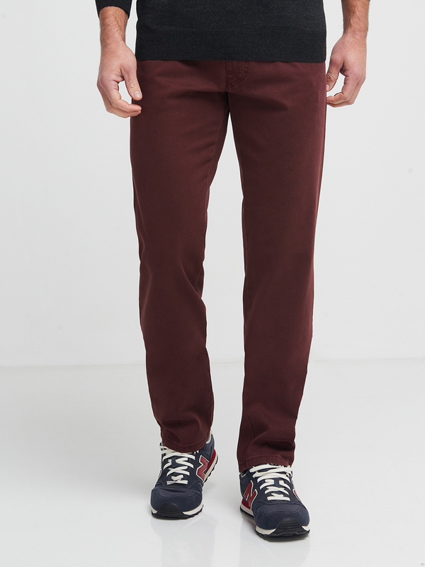 MEYER Pantalon De Dtente Coton Stretch Rouge bordeaux 1015207