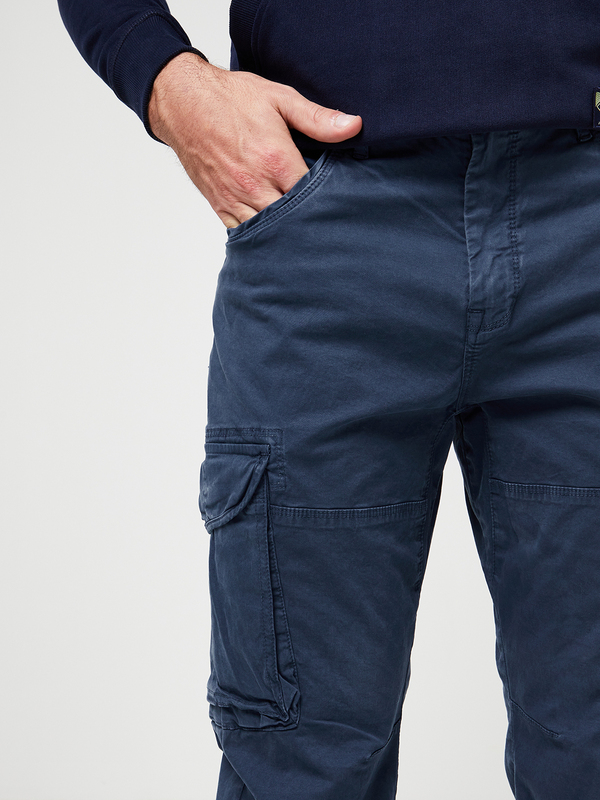 PETROL INDUSTRIES Pantalon Cargo Coton Stretch Bleu Photo principale