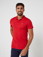 TOMMY JEANS Polo En Jersey Polycoton Rouge