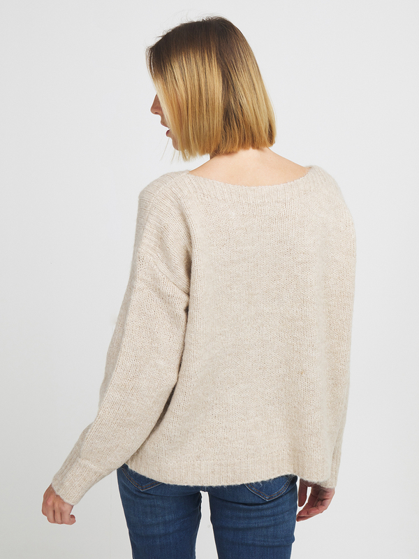 ONLY Pull En Maille Beige Photo principale