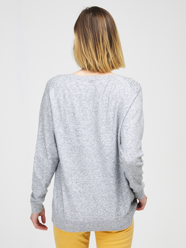 IKKS Pull Loose Strass Gris Photo principale