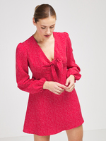 GUESS Robe Fluide Imprime Mini Pois Rouge