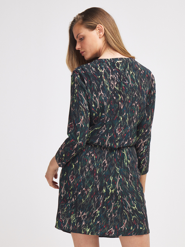 ONE STEP Robe Taille Basse Imprime No-camouflage Noir Photo principale