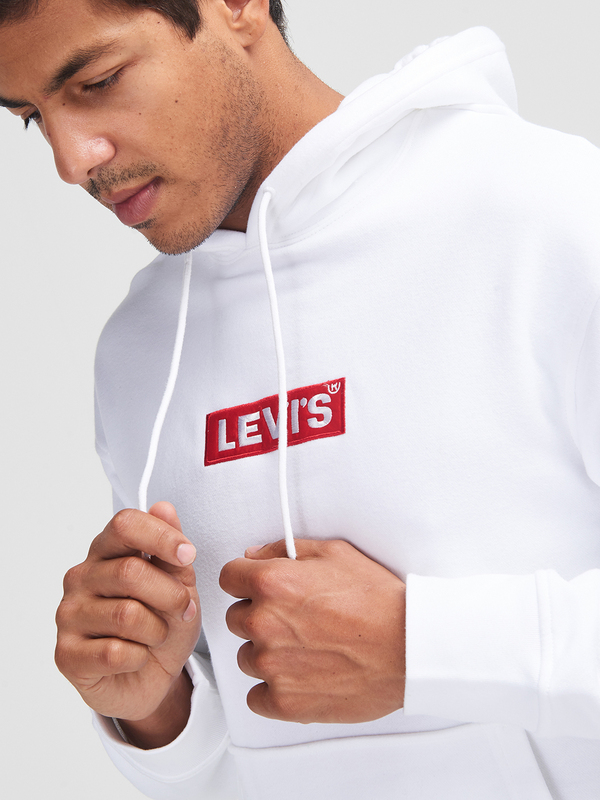LEVI'S Sweat-shirt Logo  Capuche Blanc Photo principale