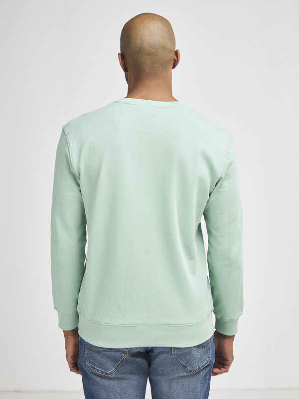 LEE Sweat-shirt Molleton 100% Coton Uni Vert Photo principale