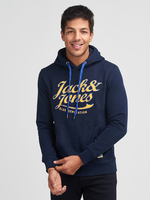 JACK AND JONES Sweat-shirt Logo Brod Bleu marine