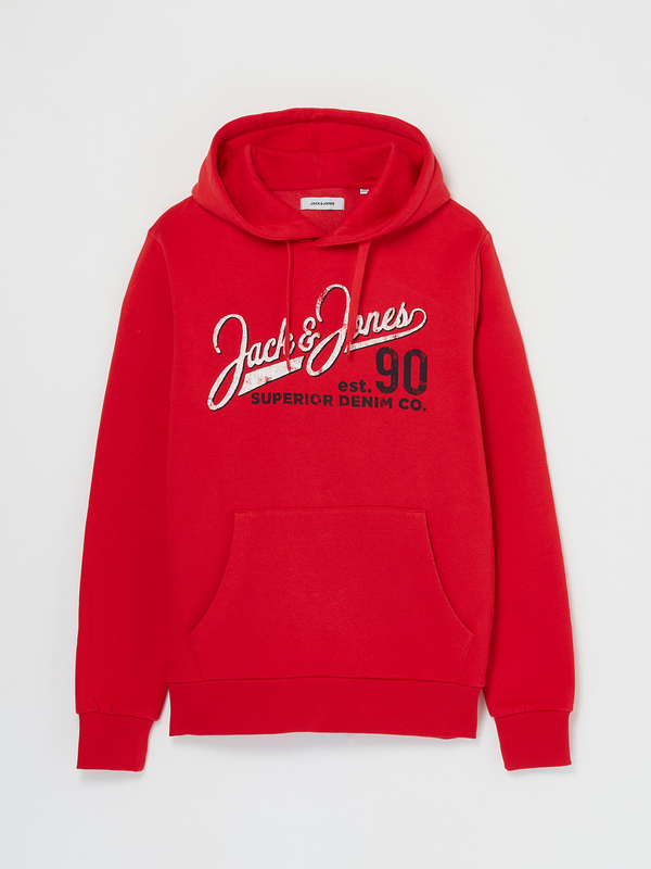 JACK AND JONES Sweat-shirt Logo  Capuche Rouge Photo principale