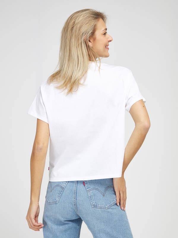 LEVI'S Tee-shirt Cropped Logo Blanc Photo principale
