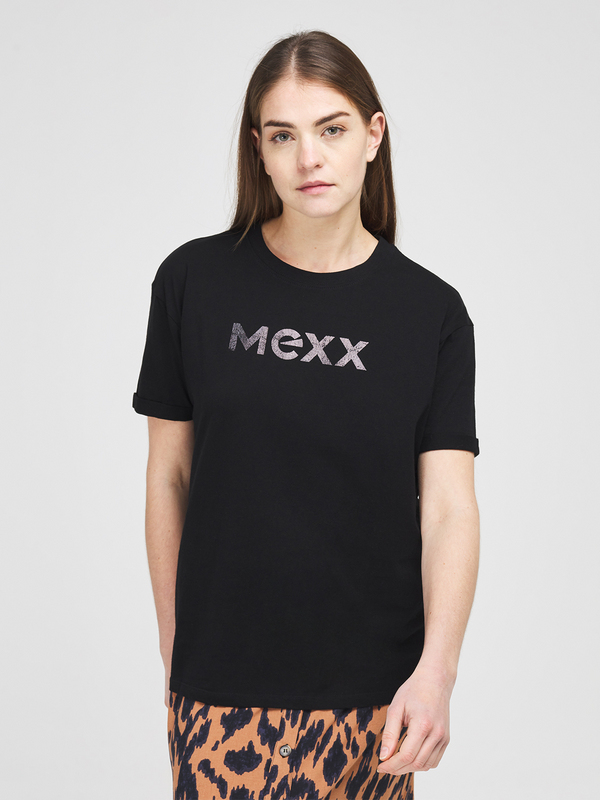MEXX Tee-shirt Coton Bio Logo Ton Sur Ton Noir Photo principale
