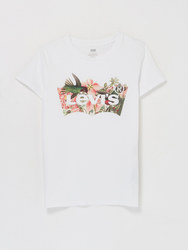 LEVI'S Tee-shirt Logo Fleuri Blanc Photo principale