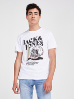 JACK AND JONES Tee-shirt Logo Avec Motif Blanc