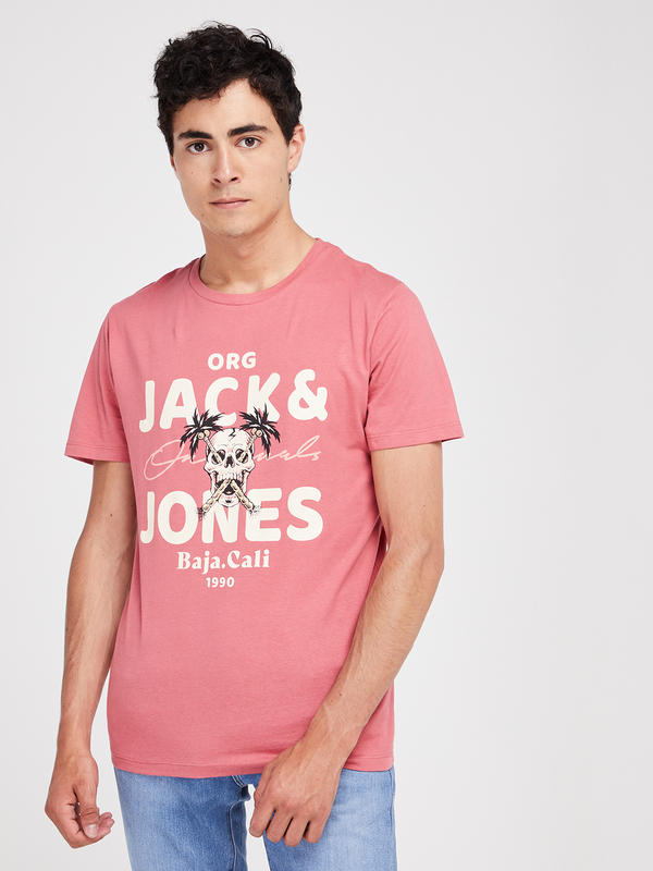 JACK AND JONES Tee-shirt Logo Avec Motif Rose Photo principale