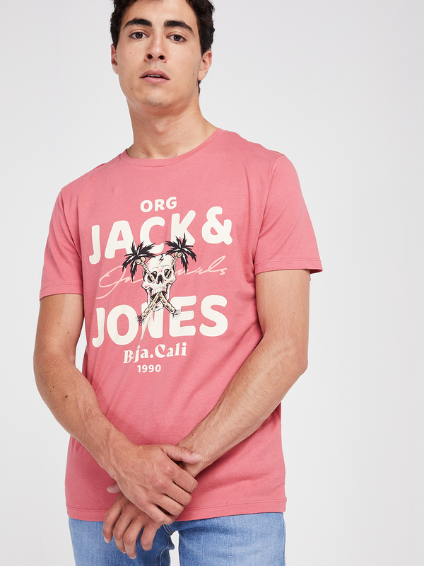 JACK AND JONES Tee-shirt Logo Avec Motif Rose Photo principale