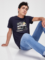 JACK AND JONES Tee-shirt Logo Avec Motif Bleu marine